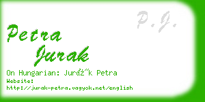 petra jurak business card